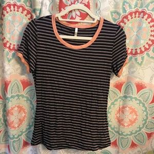 Striped crop tee